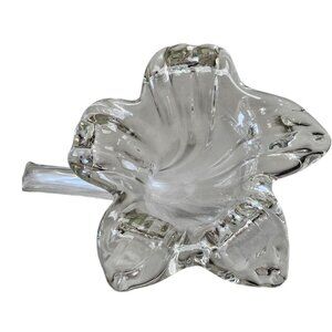 Lily Flower Clear Glass Handblown Decor Floral